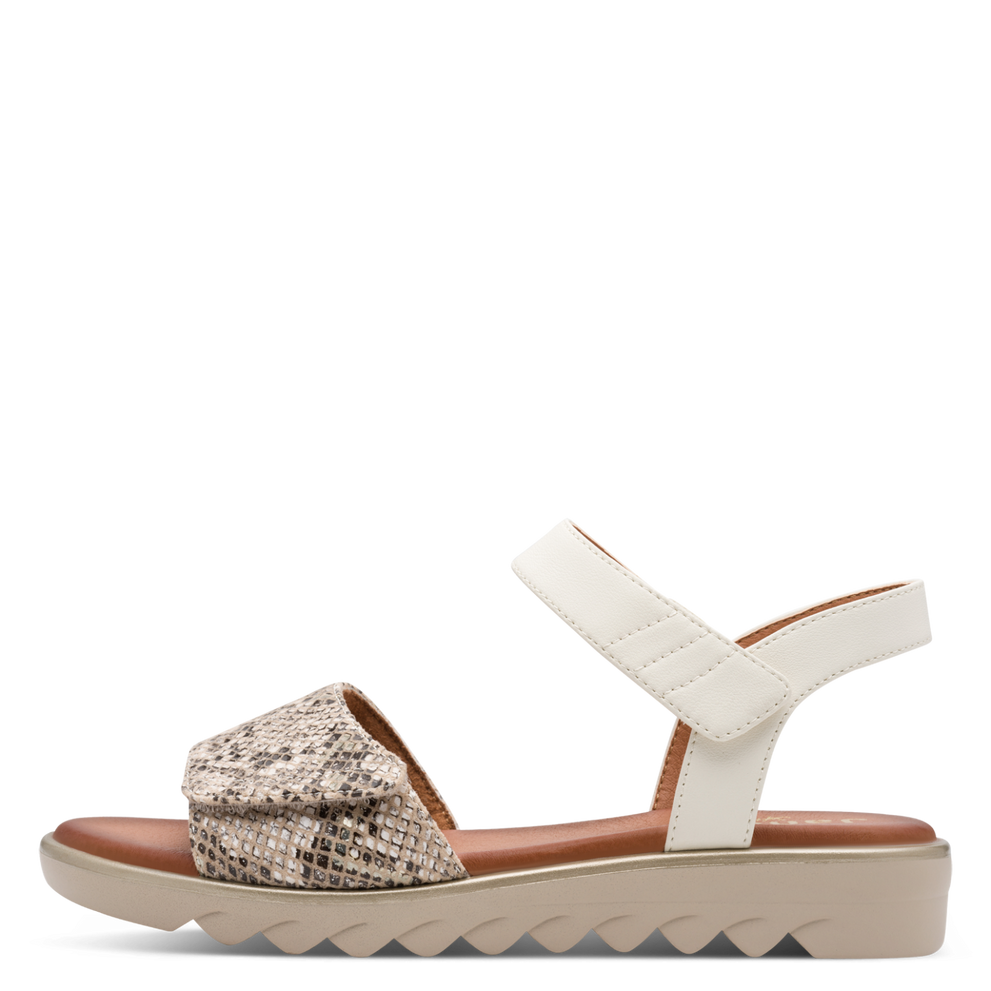 Jana sandal - 28275 - beige snake - Kirbys Footwear Ltd