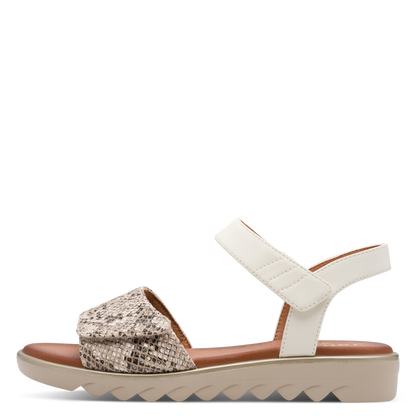 Jana sandal - 28275 - beige snake - Kirbys Footwear Ltd