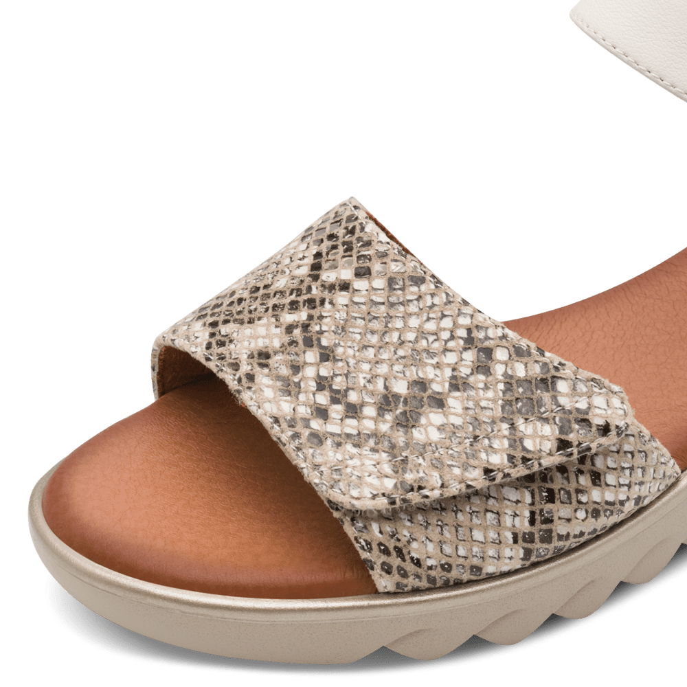 Jana sandal - 28275 - beige snake - Kirbys Footwear Ltd