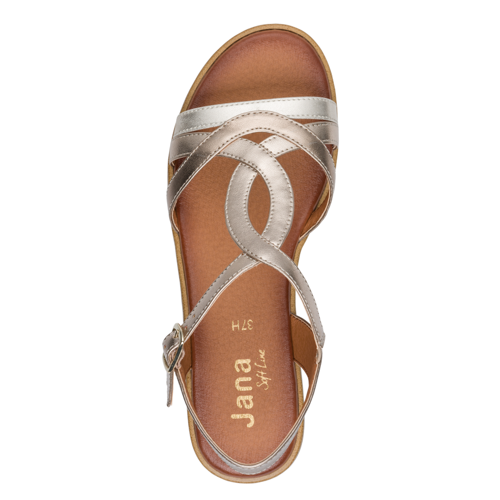 Jana sandal - metallic 28278 - Kirbys Footwear Ltd