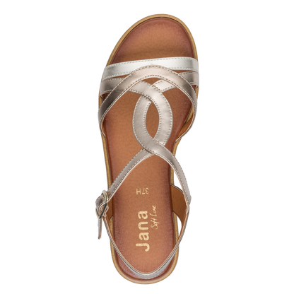 Jana sandal - metallic 28278 - Kirbys Footwear Ltd