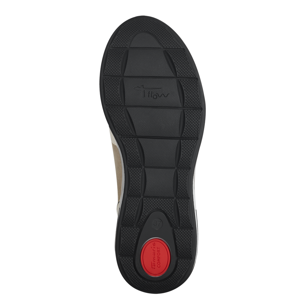 Tamaris beige zip trainer waterproof 83713