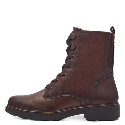 Tamaris chestnut leather boot 85107 - easy stretch