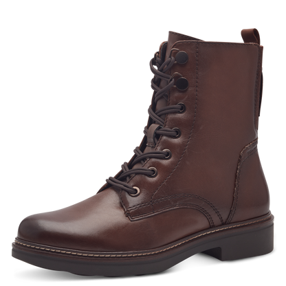 Tamaris chestnut leather boot 85107 - easy stretch