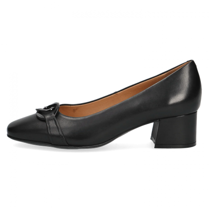 Caprice court black leather 22306