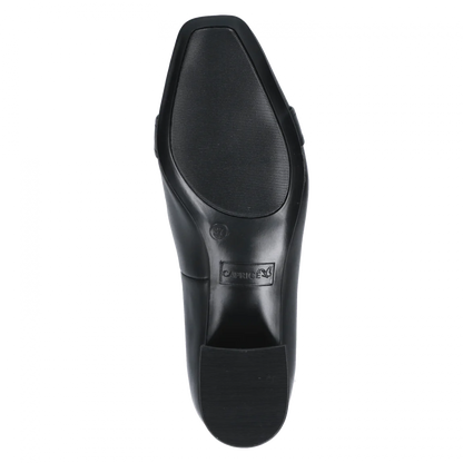 Caprice court black leather 22306
