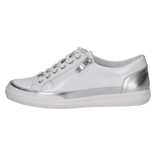 Caprice white silver leather - 23706