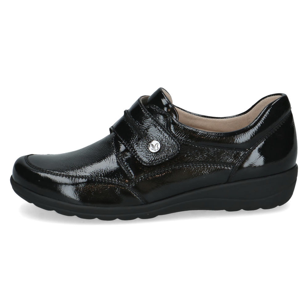 Caprice leather velcro black patent - 24753