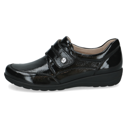 Caprice leather velcro black patent - 24753
