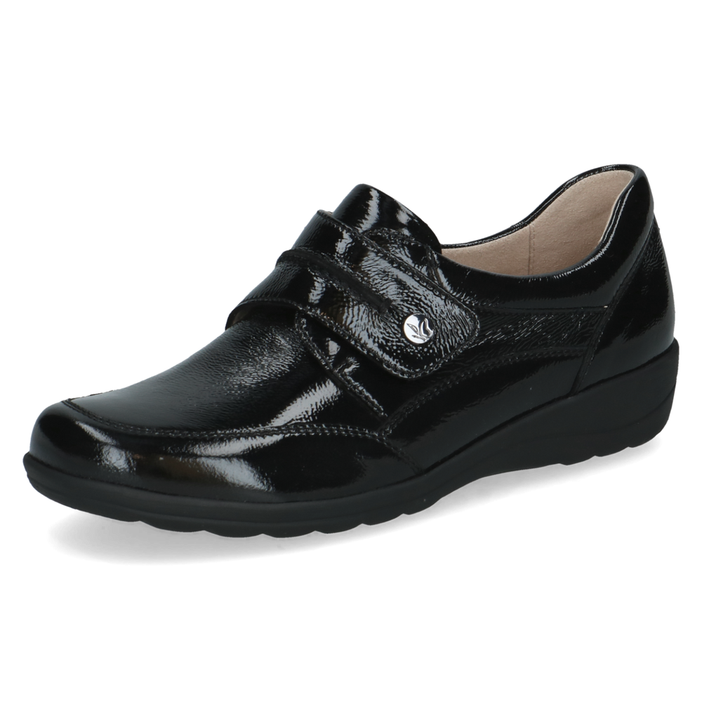 Caprice leather velcro black patent - 24753