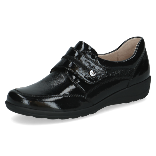 Caprice leather velcro black patent - 24753