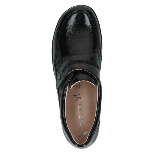 Caprice leather velcro black patent - 24753