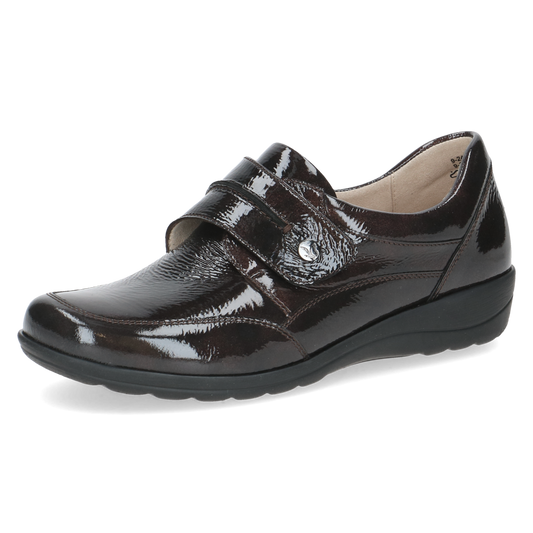 Caprice leather patent velcro Bordeaux - 24753