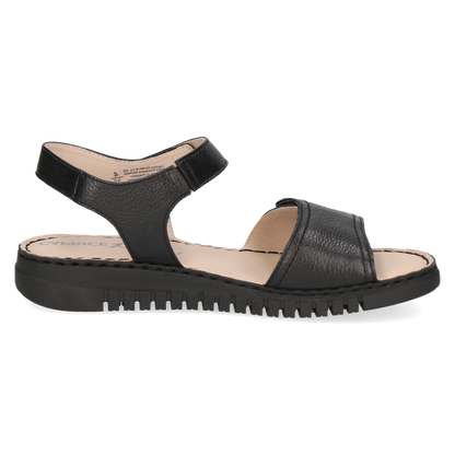 Caprice sandal black leather - 28103 - Kirbys Footwear Ltd