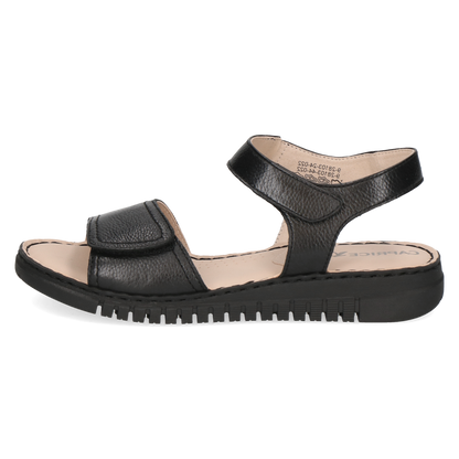 Caprice sandal black leather - 28103 - Kirbys Footwear Ltd