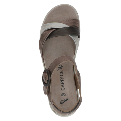 Caprice sandal taupe metallic - 28304