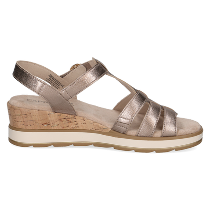 Caprice sandal taupe metallic - 28709 - Kirbys Footwear Ltd