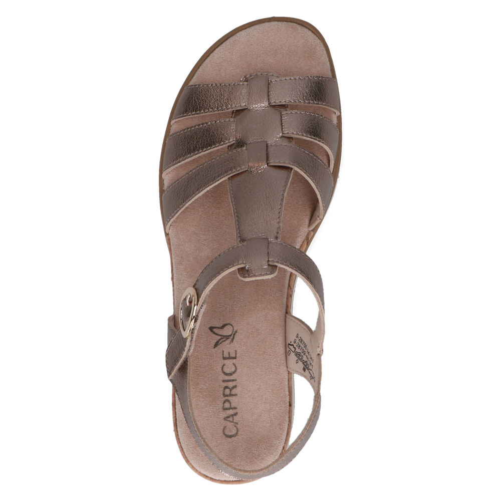 Caprice sandal taupe metallic - 28709 - Kirbys Footwear Ltd