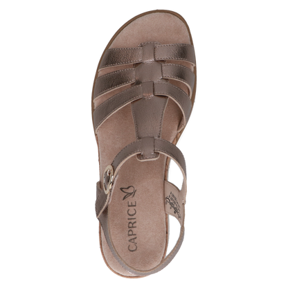 Caprice sandal taupe metallic - 28709 - Kirbys Footwear Ltd