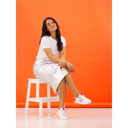 Lunar Angelica trainer white pink - Kirbys Footwear Ltd