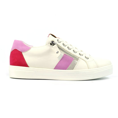 Lunar Angelica trainer white pink - Kirbys Footwear Ltd
