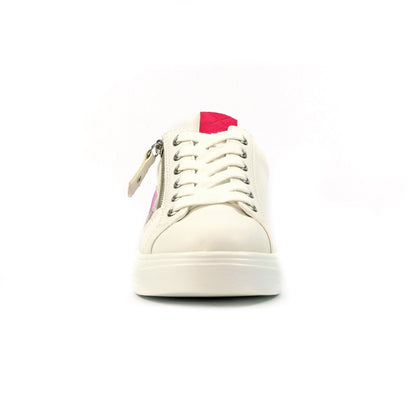 Lunar Angelica trainer white pink - Kirbys Footwear Ltd