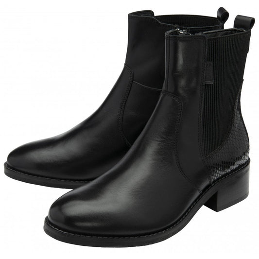 Lotus Lindley boot - black leather