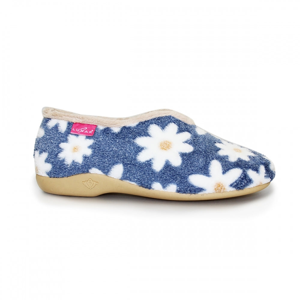 Lunar Daisy slipper blue - Kirbys Footwear Ltd