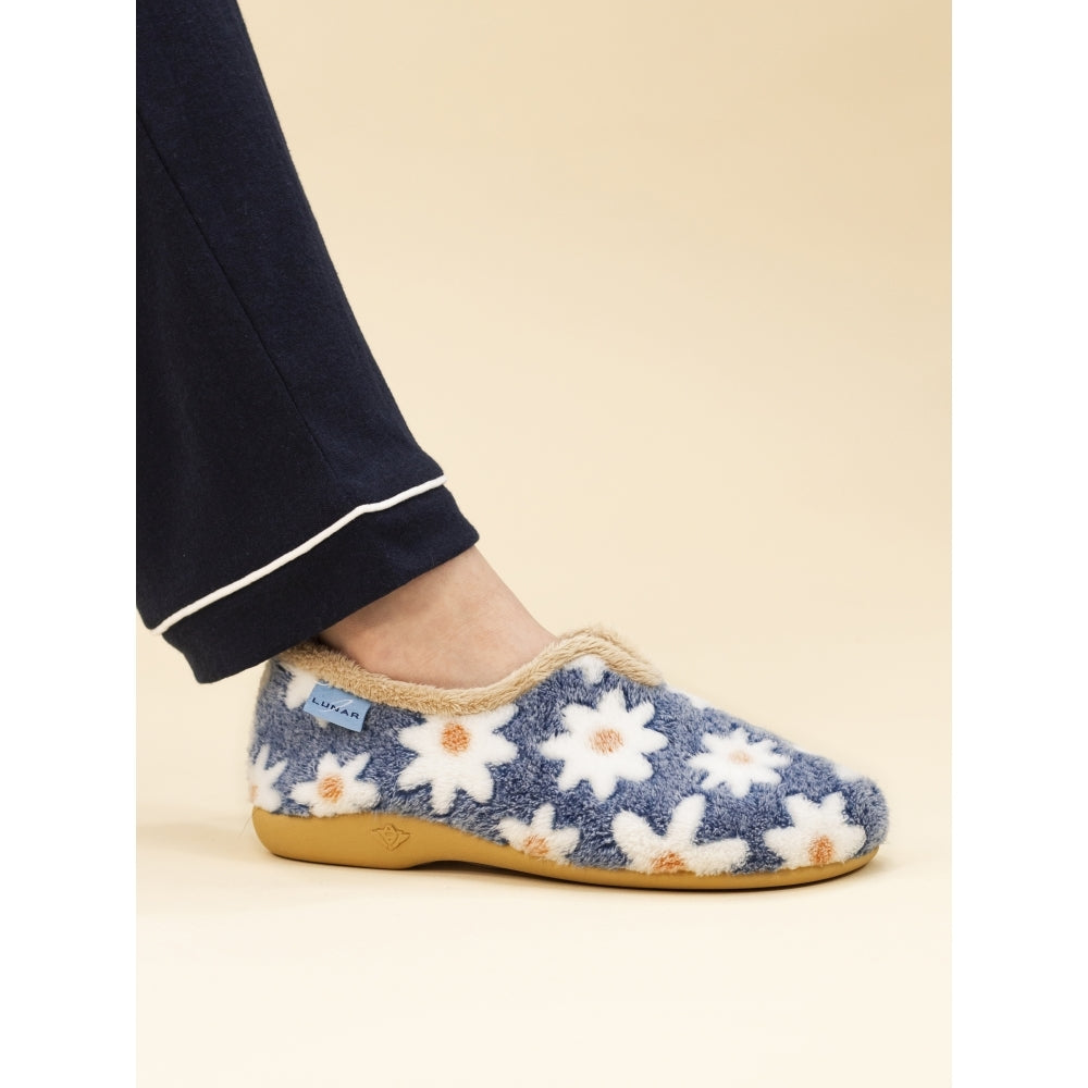 Lunar Daisy slipper blue - Kirbys Footwear Ltd