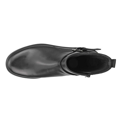 Ecco Amsterdam 222013 black leather with zip - waterproof