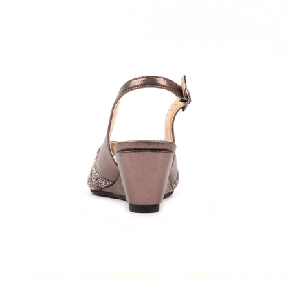 Lunar Emmerline wedge sandal - pewter - Kirbys Footwear Ltd