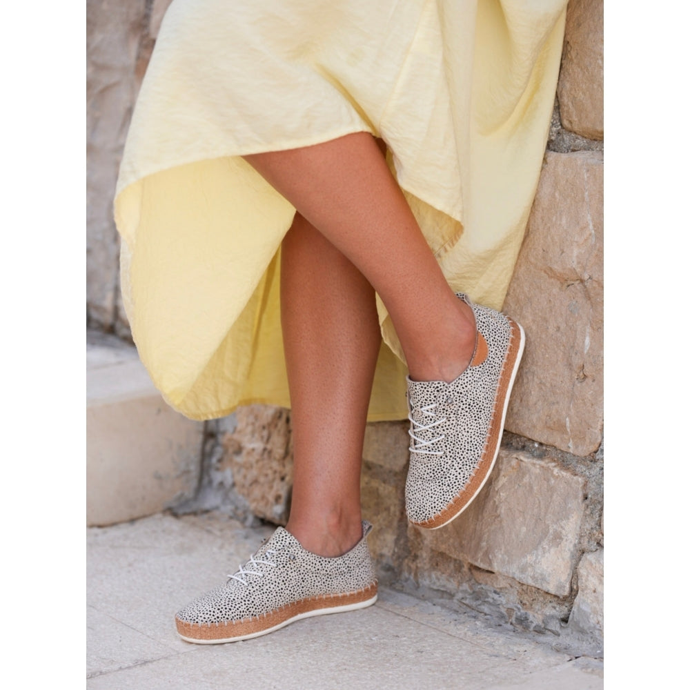 Lunar Evette animal spot plimsole - Kirbys Footwear Ltd