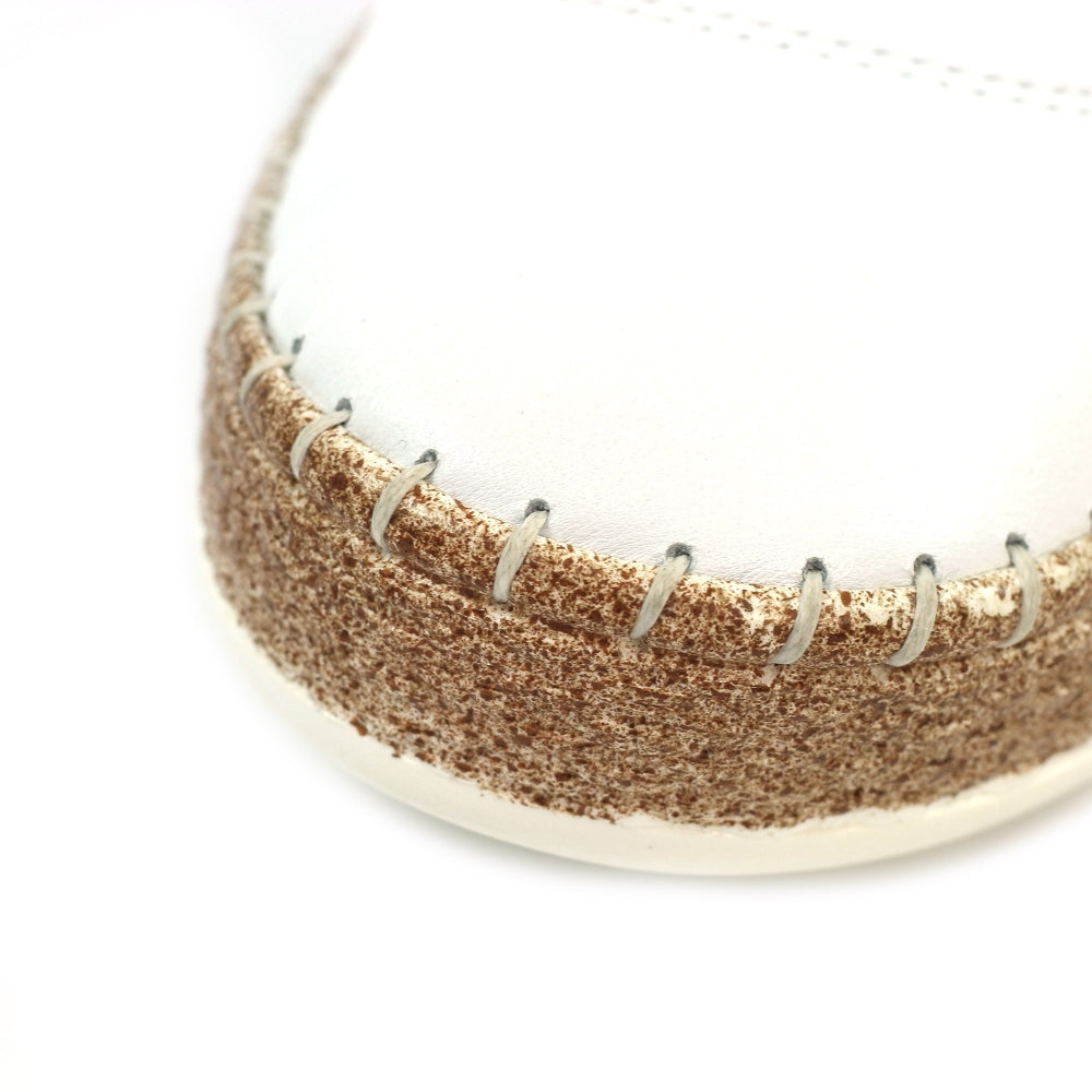 Lunar Evie white leather plimsole