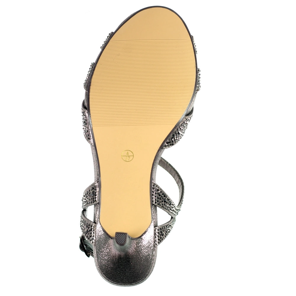 Lunar Francie sandal - pewter - wide fit - Kirbys Footwear Ltd