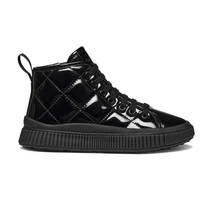 Geox Laquinny black patent boot - Kirbys Footwear Ltd