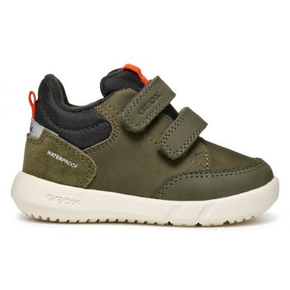 Geox Hyroo olive green velcro waterproof - Kirbys Footwear Ltd