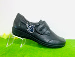 Caprice velcro black leather 24706