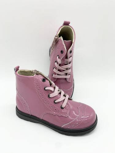 Ricosta Jemmy boot pink patent lace with zip