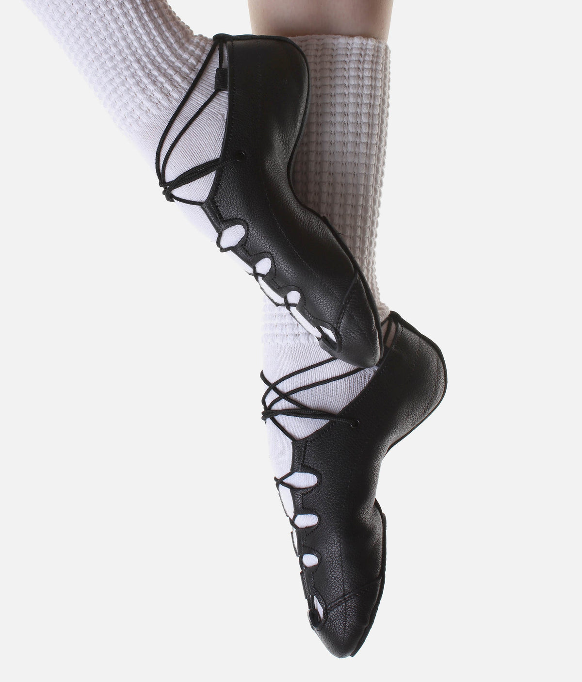 Inishfree Aoife black leather Irish dancing pump