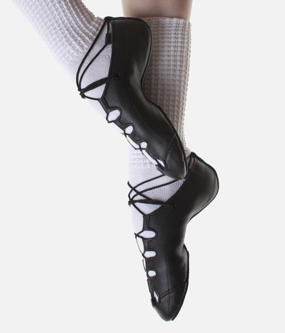 Inishfree Aoife black leather Irish dancing pump