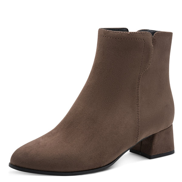 Jana 25364 ladies stone ankle boot angled view