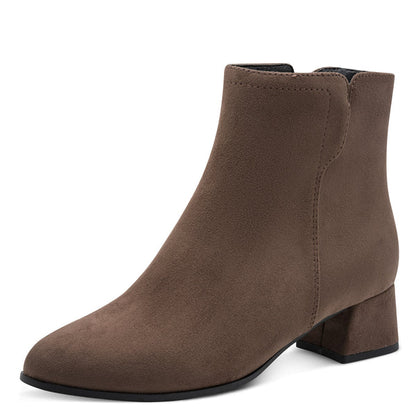 Jana 25364 ladies stone ankle boot angled view
