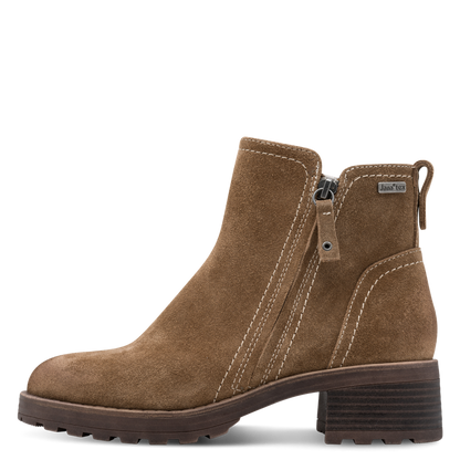 Jana 25711 camel suede ankle boot rear view