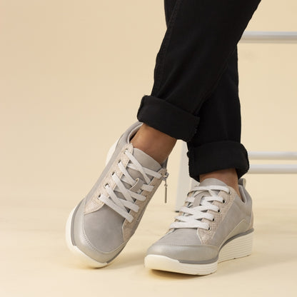 Lunar Kiley silver trainer