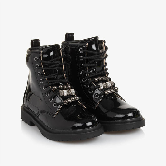 Lelli Kelly Willow boot black patent - side zip
