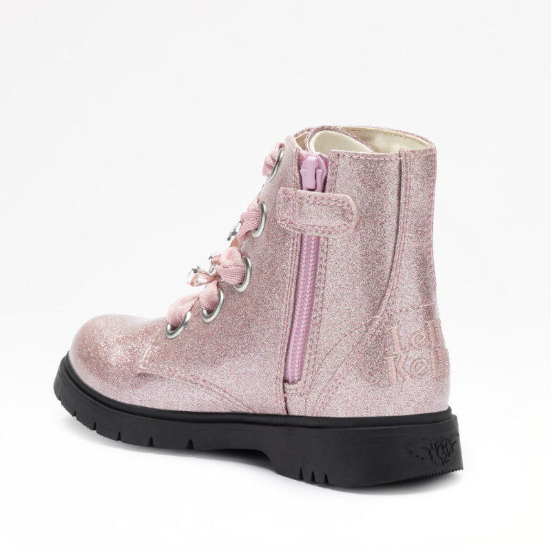 Lelli Kelly Orsetto pink glitter girls boot rear view