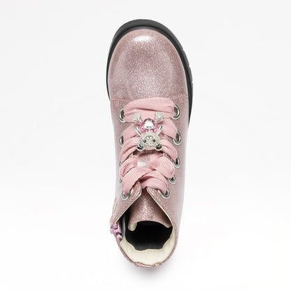 Pair of Lelli Kelly Orsetto pink glitter girls boots