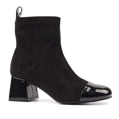 Lunar Myra ankle boot black front side view