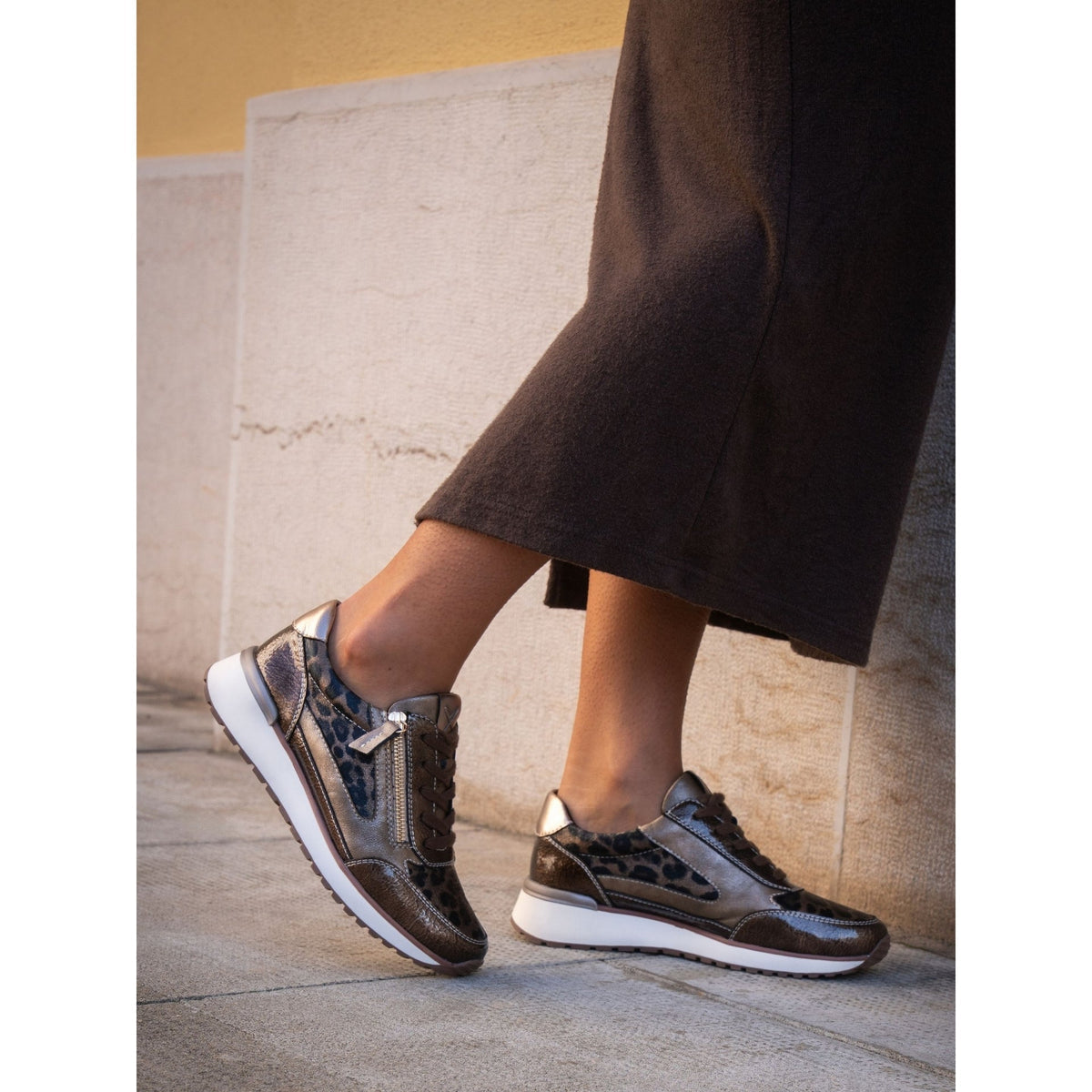 Lunar Sally Taupe ladies trainer lifestyle image