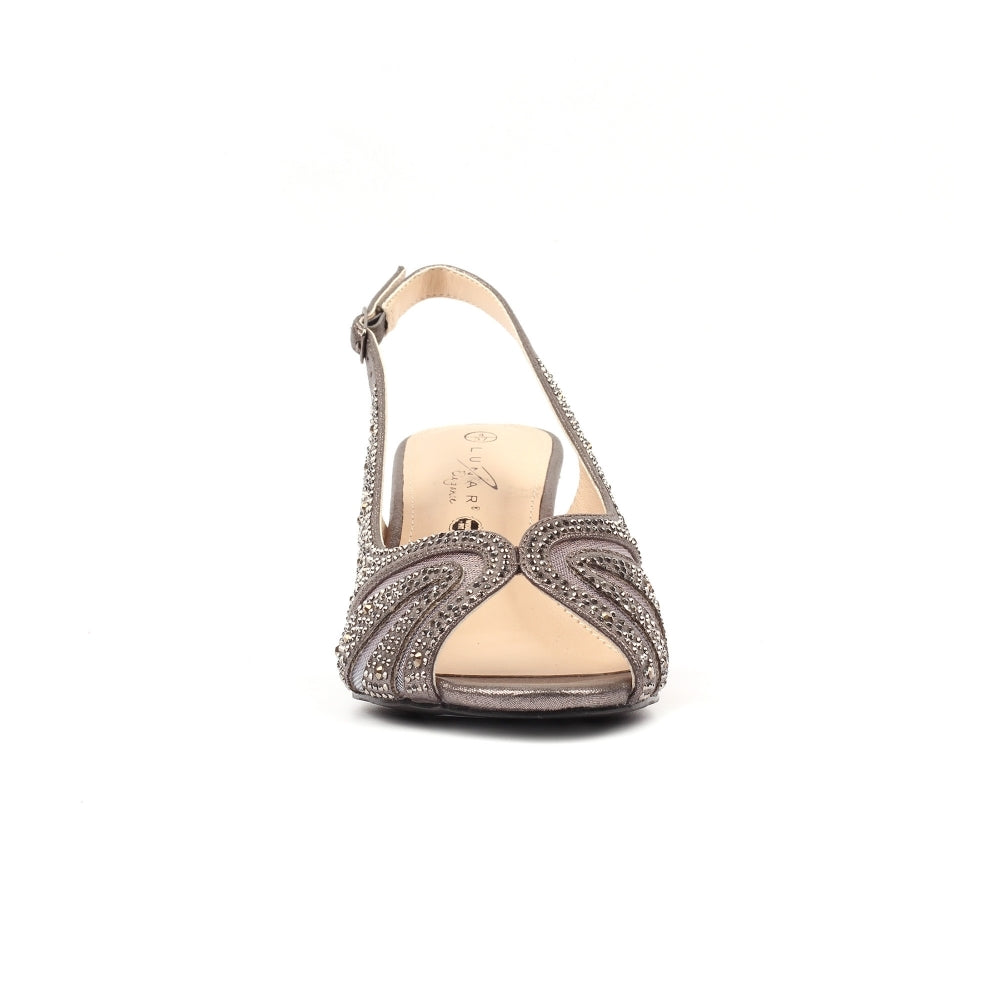 Lunar Nancy sandal - pewter - wide fit - Kirbys Footwear Ltd